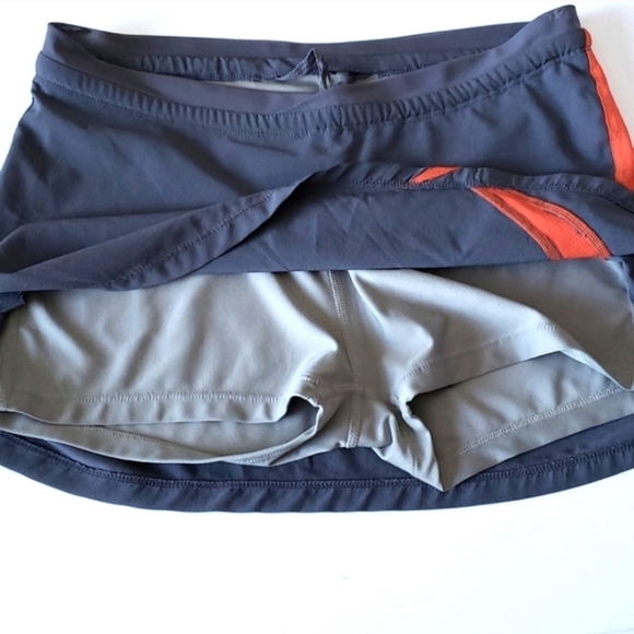⭐️3/ $30⭐️ MPG Women's Athletic Skirt Skort Grey Orange Size M - Picture 4 of 9